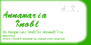 annamaria knobl business card